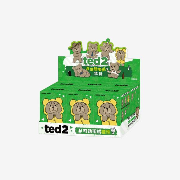 POP MART Ted2 Teddy Bear Action Plush Pendant Keychain Blind Box AUTHENTIC