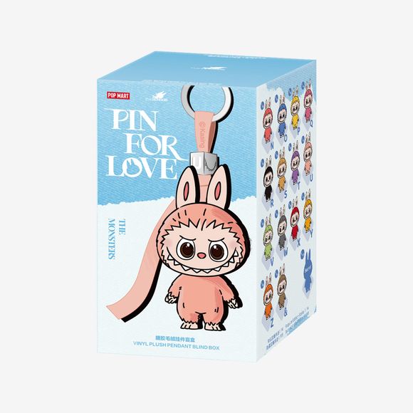 POP MART Labubu V4 The Monsters Pin For Love Alphabet Plush Pendant - Letter Z