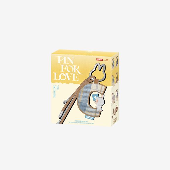 POP MART V4 The Monsters Pin for Love Series - Letter Pendant Blind Box (A-M)