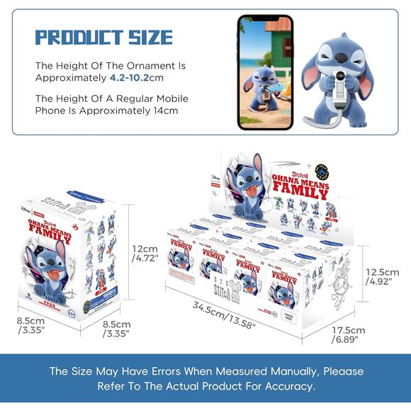 MINISO Disney Lilo & Stitch Ohana Means Family Flocked Figure Blind Box
