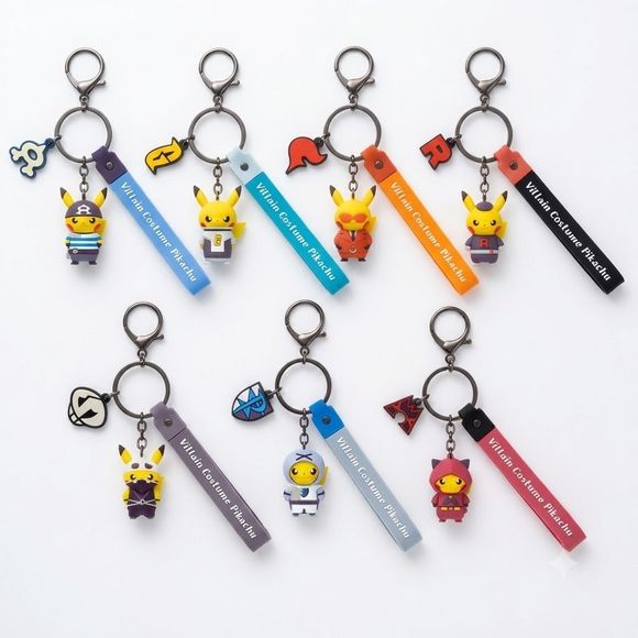 Langbowang Pokemon Villain Costume Pikachu Series Figure Keychain - Team Aqua