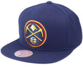 Mens NBA Denver Nuggets Navy Mitchell And Ness Basic Core Snapback Hat