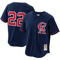 Men's Bo Jackson California Angels Mitchell & Ness Cooperstown Collection Authentic Batting Practice Jersey - Navy