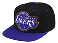 Mitchell & Ness Los Angeles Lakers Black/Purple XL Pop Team Adjustable Snapback Hat