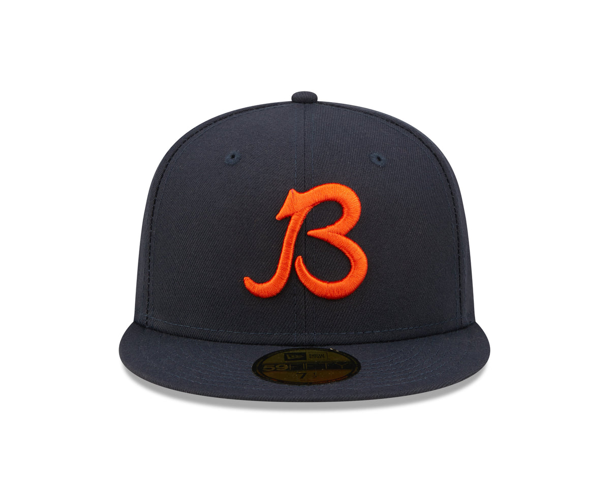 Chicago Bears "B" Logo Nightshift Navy New Era 59FIFTY Fitted Hat