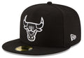 Men's NBA Chicago Bulls Black/White 59Fifty Fitted Hat