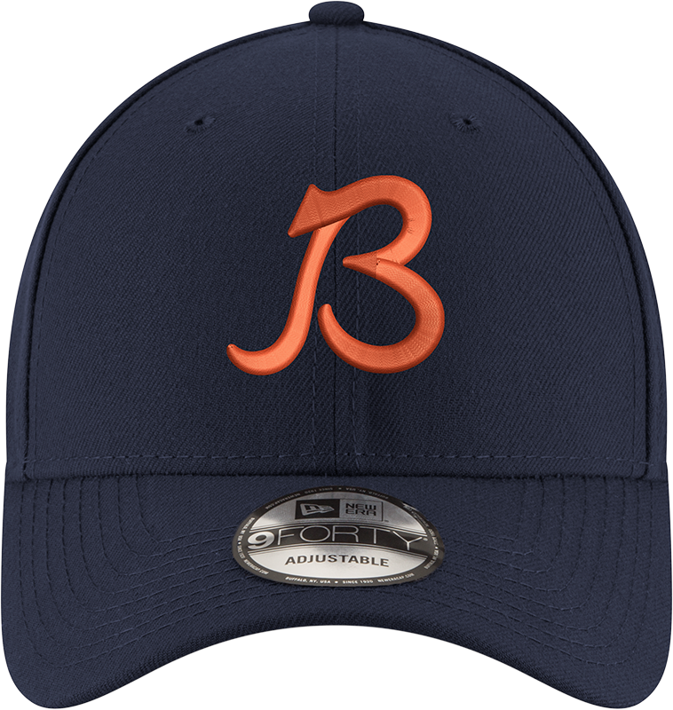 Chicago Bears New Era Navy Classic B Logo 9FORTY Adjustable Hat