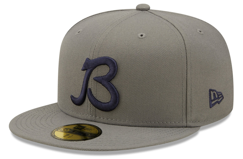 Chicago Bears "B" Logo Traditions Storm Gray New Era 59FIFTY Fitted Hat