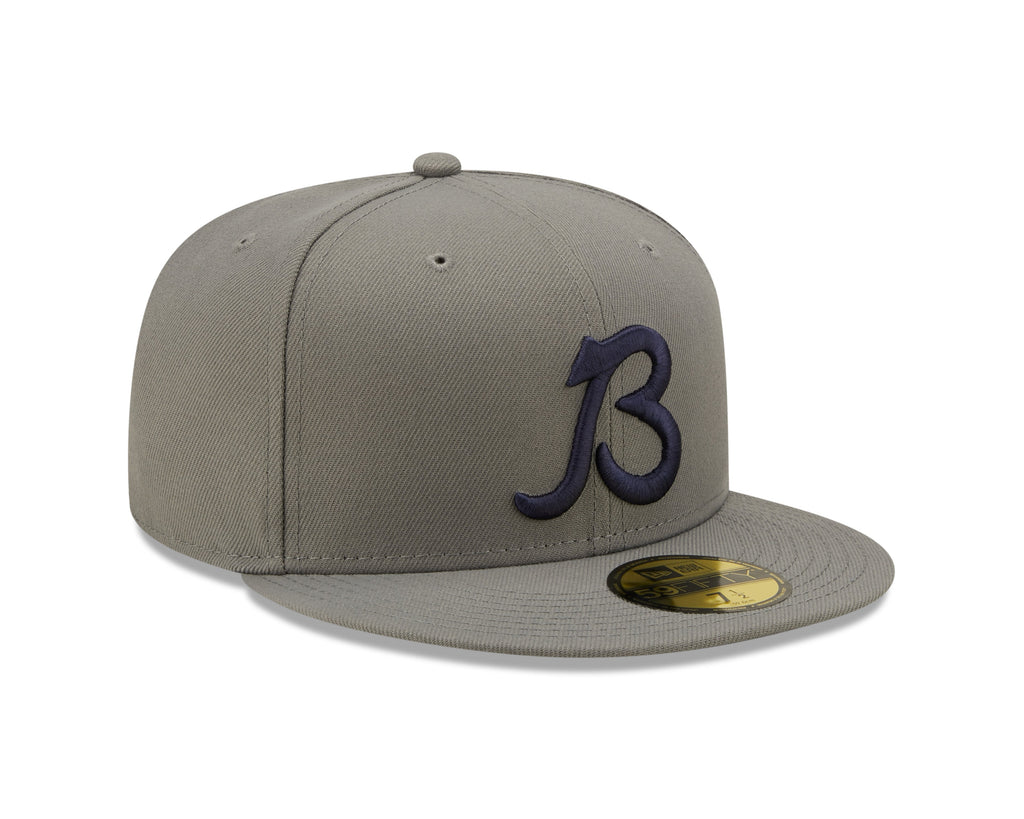 Chicago Bears "B" Logo Traditions Storm Gray New Era 59FIFTY Fitted Hat