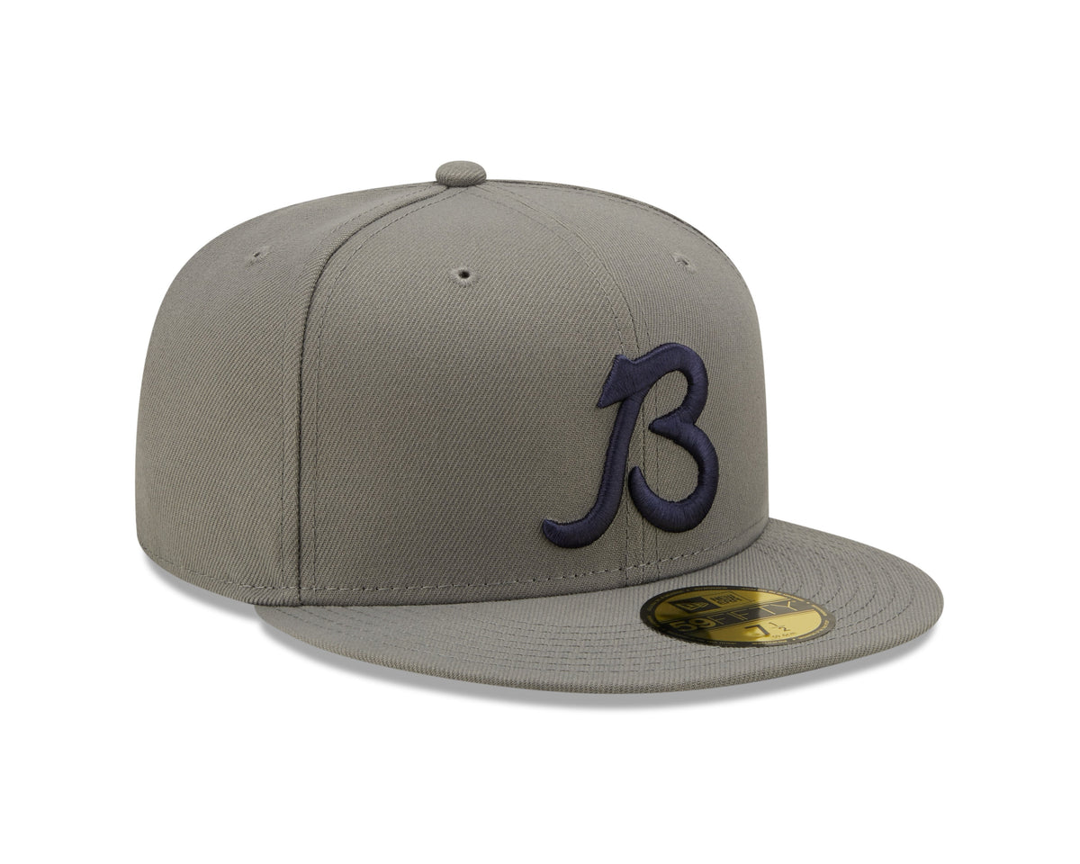 Chicago Bears "B" Logo Traditions Storm Gray New Era 59FIFTY Fitted Hat