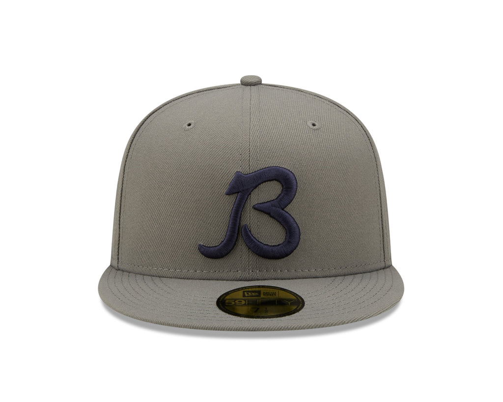 Chicago Bears "B" Logo Storm Gray New Era 59FIFTY Fitted Hat