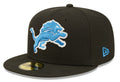 Men's Detroit Lions New Era Basic Black 59FIFTY Fitted Hat