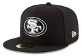 Men's San Francisco 49ers New Era Black & White 59FIFTY Fitted Hat