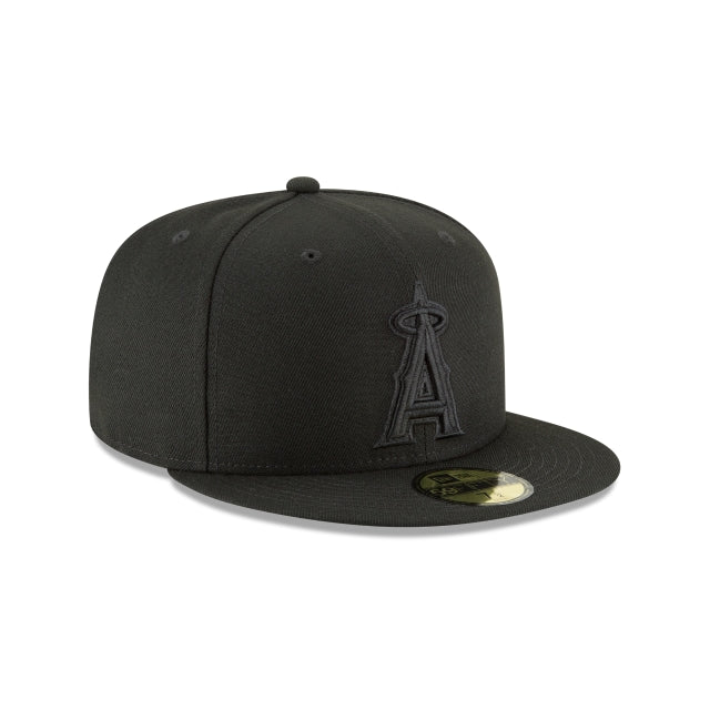 Anaheim Angels Tonal Black On Black 59Fifty Fitted Hat