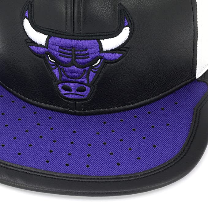 Chicago Bulls Day One Black/ White/ Purple Mitchell & Ness Snapback Hat