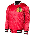 Men's Chicago Blackhawks Old School Original Starter Satin Jacket-Red
