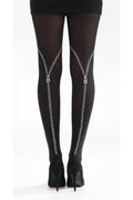 Backseam Zip Tights