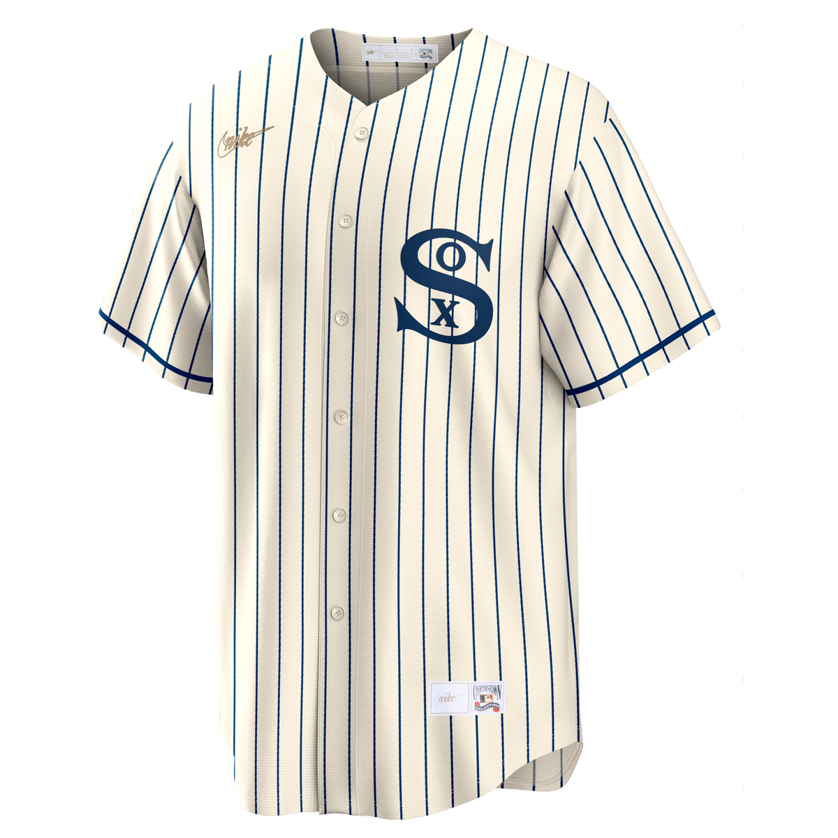 NIKE Men's Chicago White Sox Field of Dreams Cream Cooperstown Collection Blank Replica Jersey
