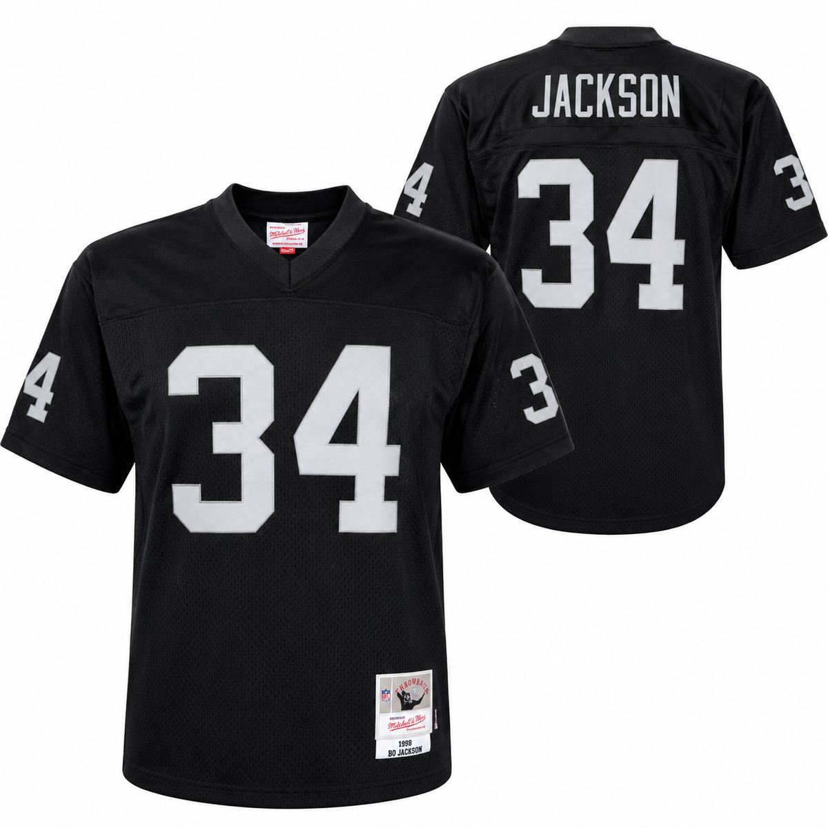 Youth Los Angeles Raiders Bo Jackson Mitchell & Ness Black Retired Player Legacy Replica Jersey