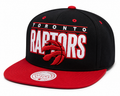 Toronto Raptors Black and Red Billboard Script Mitchell & Ness Snapback Hat