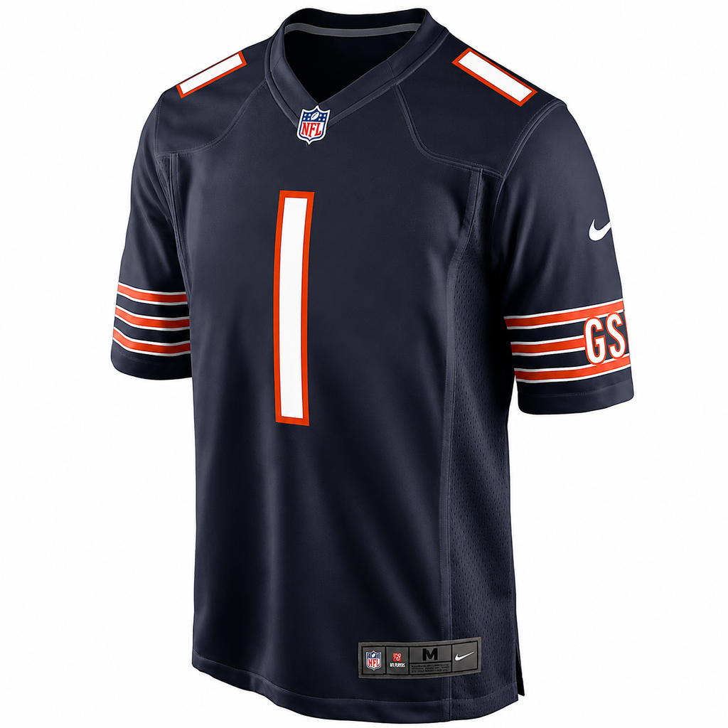 Justin Fields Chicago Bears Youth Navy Blue Nike Game Replica Jersey