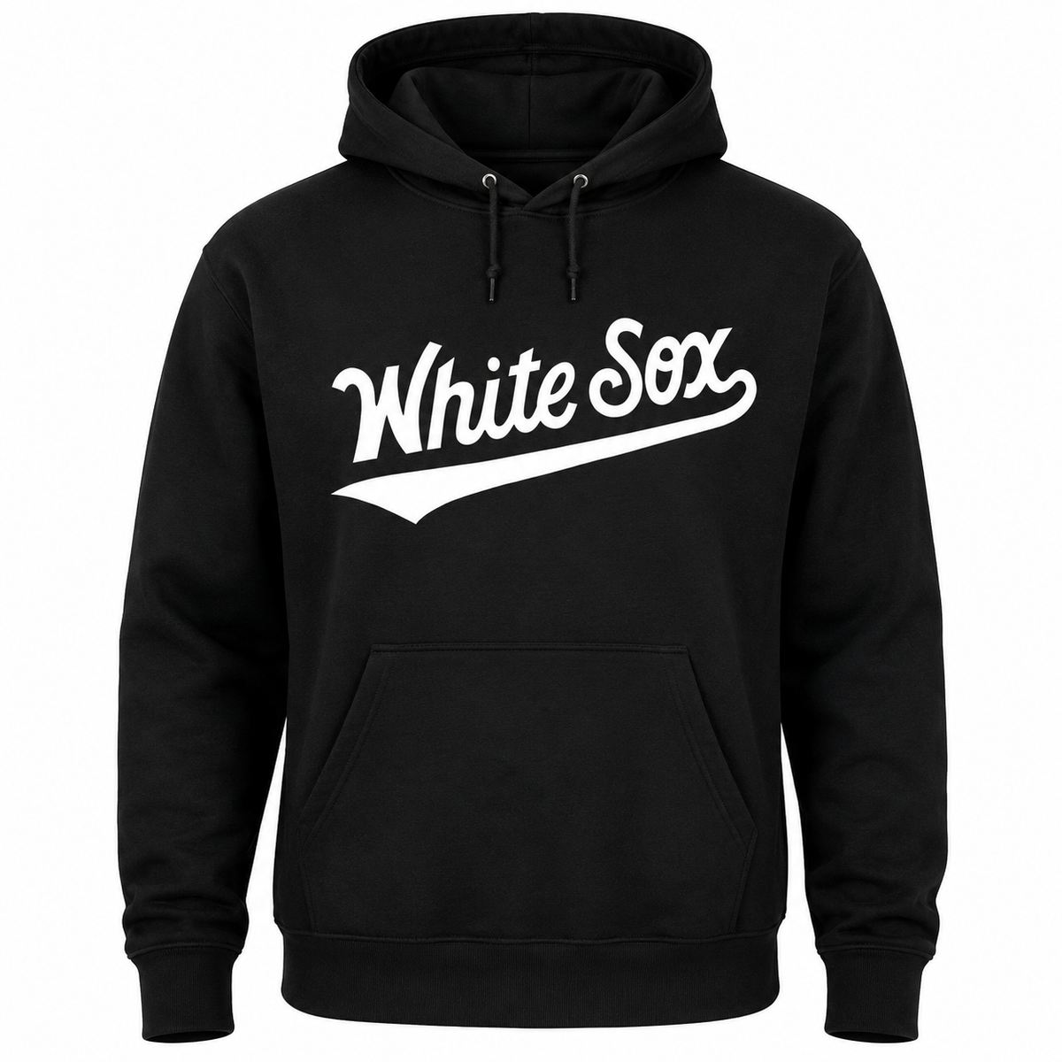 Mens Chicago White Sox Stitches Black Tailsweep Logo Hoodie