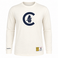Men's Chicago Cubs Cooperstown Collection Cream Legendary Slub Long Sleeve Tee