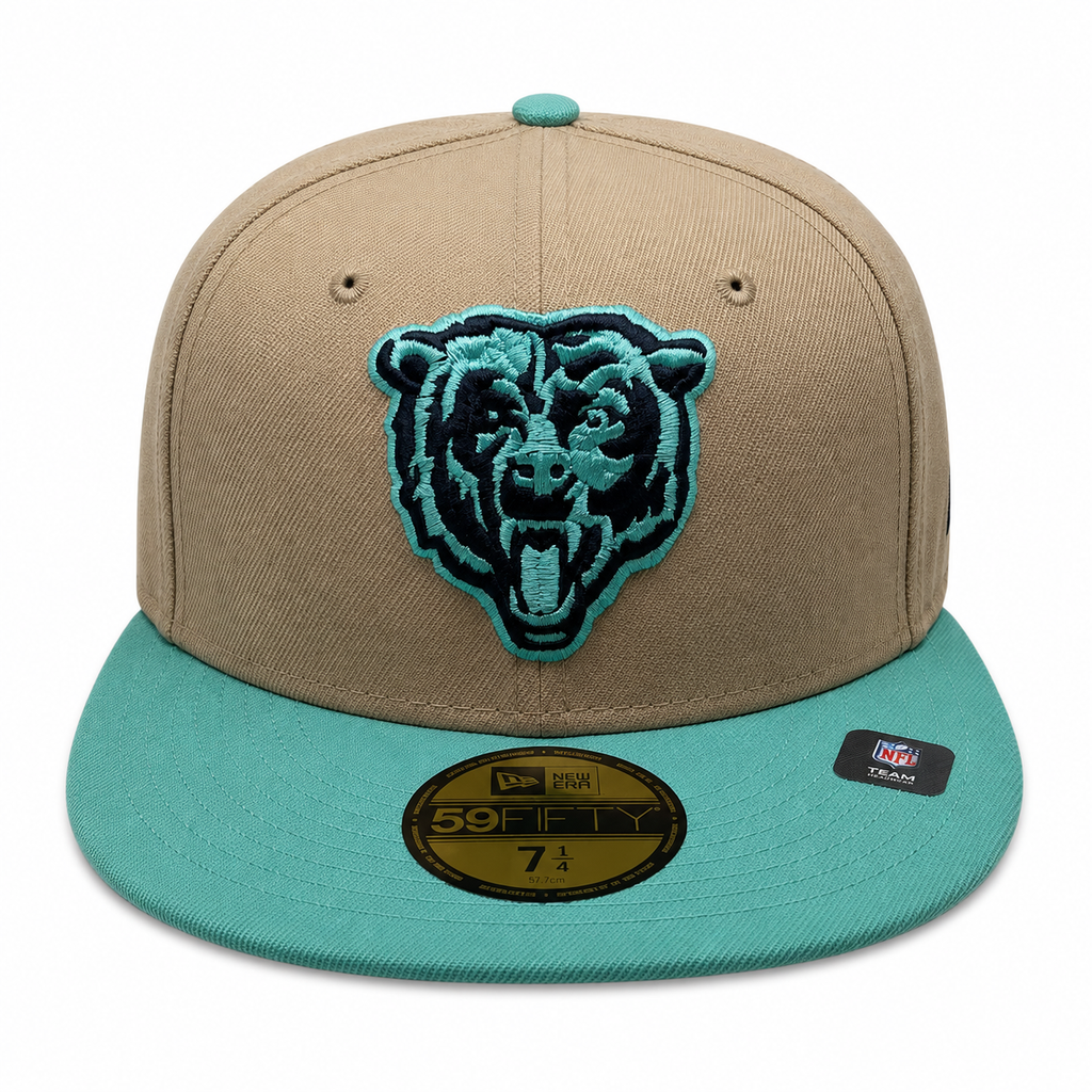 Chicago Bears New Era 2 Tone Camel/Mint Rustic Winter 59FIFTY Fitted Hat