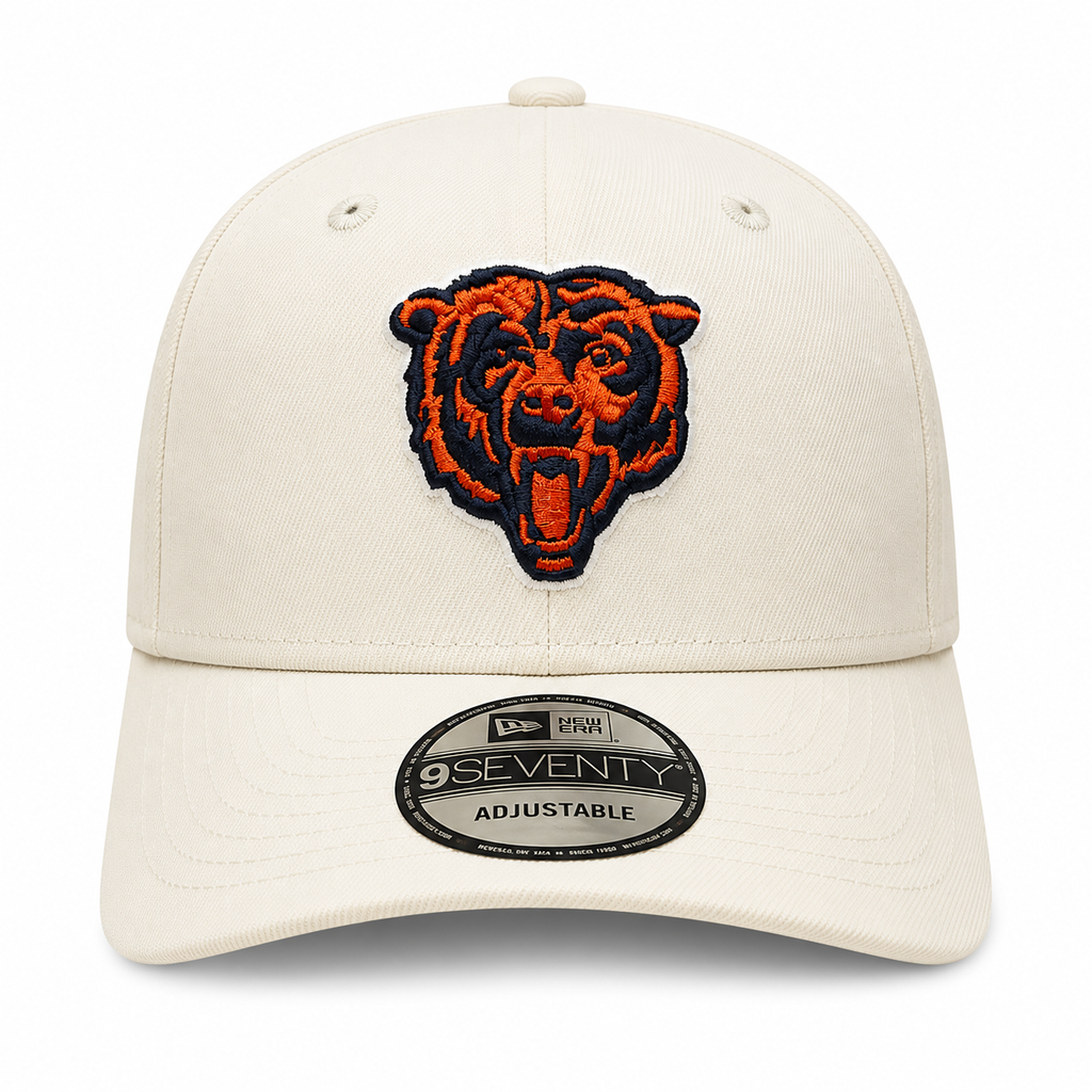 Chicago Bears New Era Cream 9SEVENTY Trucker Adjustable Hat