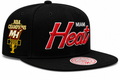 Men's Miami Heat 2006 NBA Champions Mitchell & Ness Champ Year Trophy Black Snapback Hat