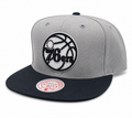 Philadelphia 76ers Mitchell & Ness Gray Black Pop Snapback Hat