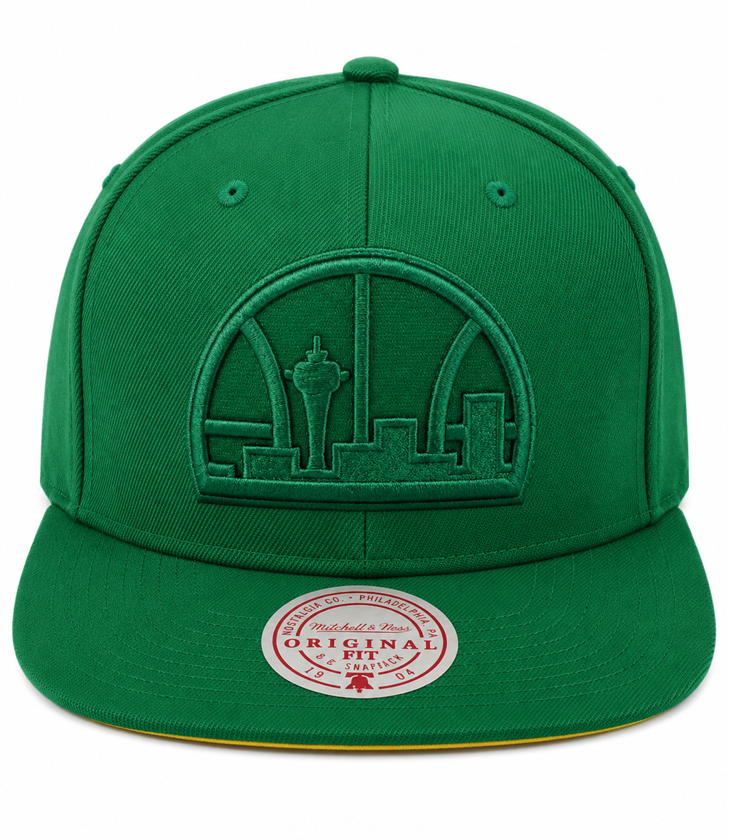 Seattle SuperSonics Mitchell & Ness Tonal Eclipse Snapback Hat- Green