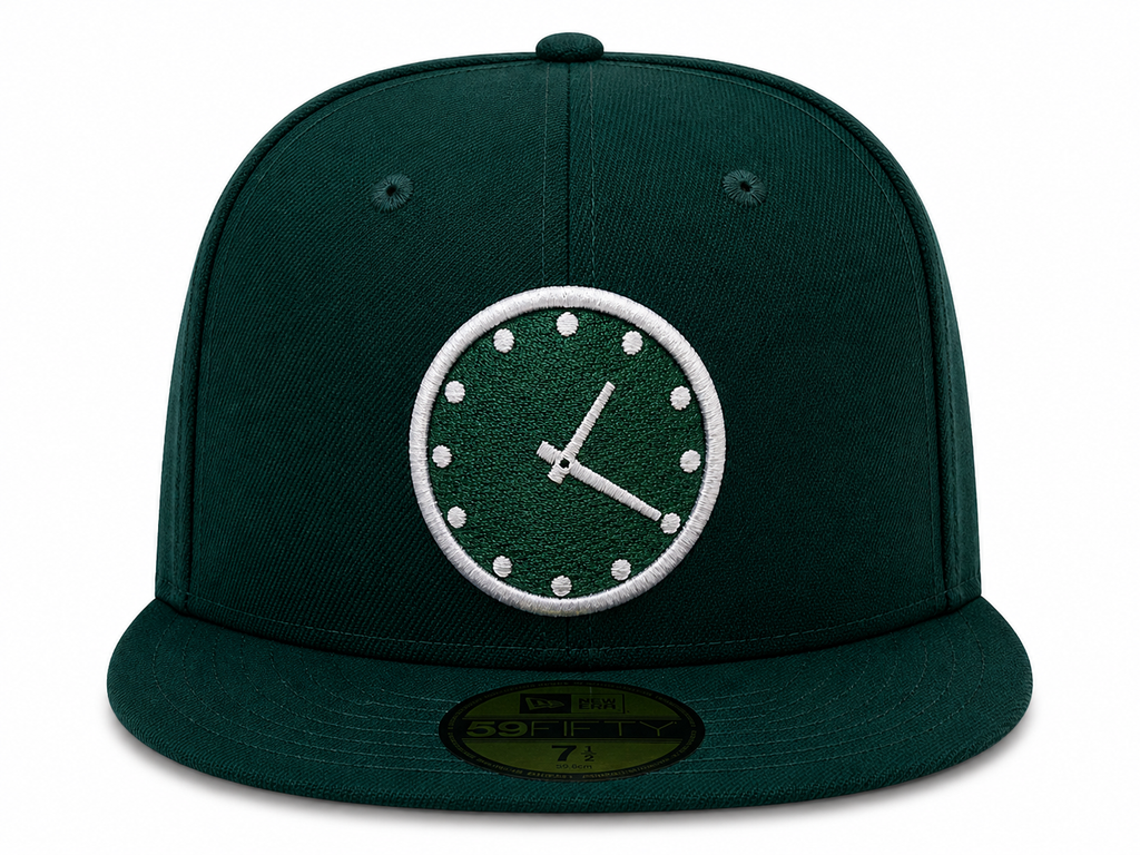 Chicago Cubs New Era 1:20 Clock Forest Green 59FIFTY Fitted Hat