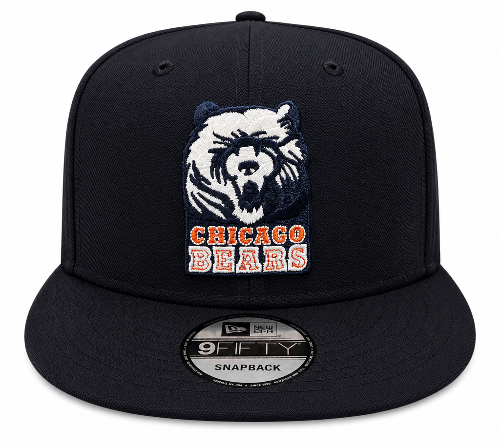 Chicago Bears New Era Gridiron Classics 1990 Navy 9FIFTY Adjustable Snapback Hat
