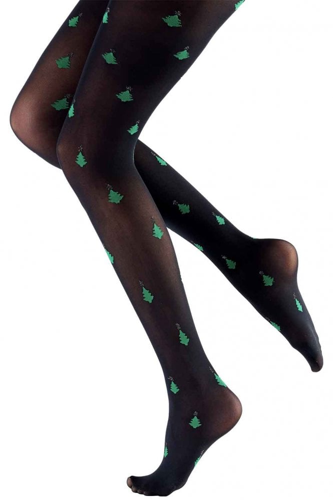 All Over Christmas Tree Opaque Tights AYT6