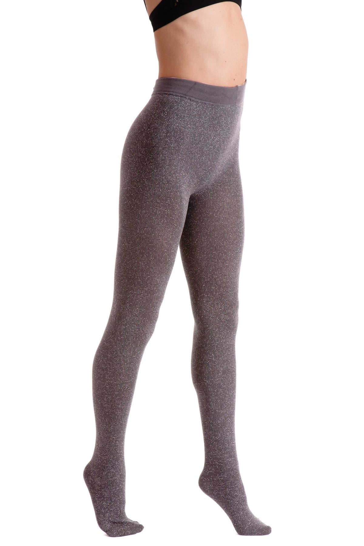 Fashion Lurex Fleece Tights