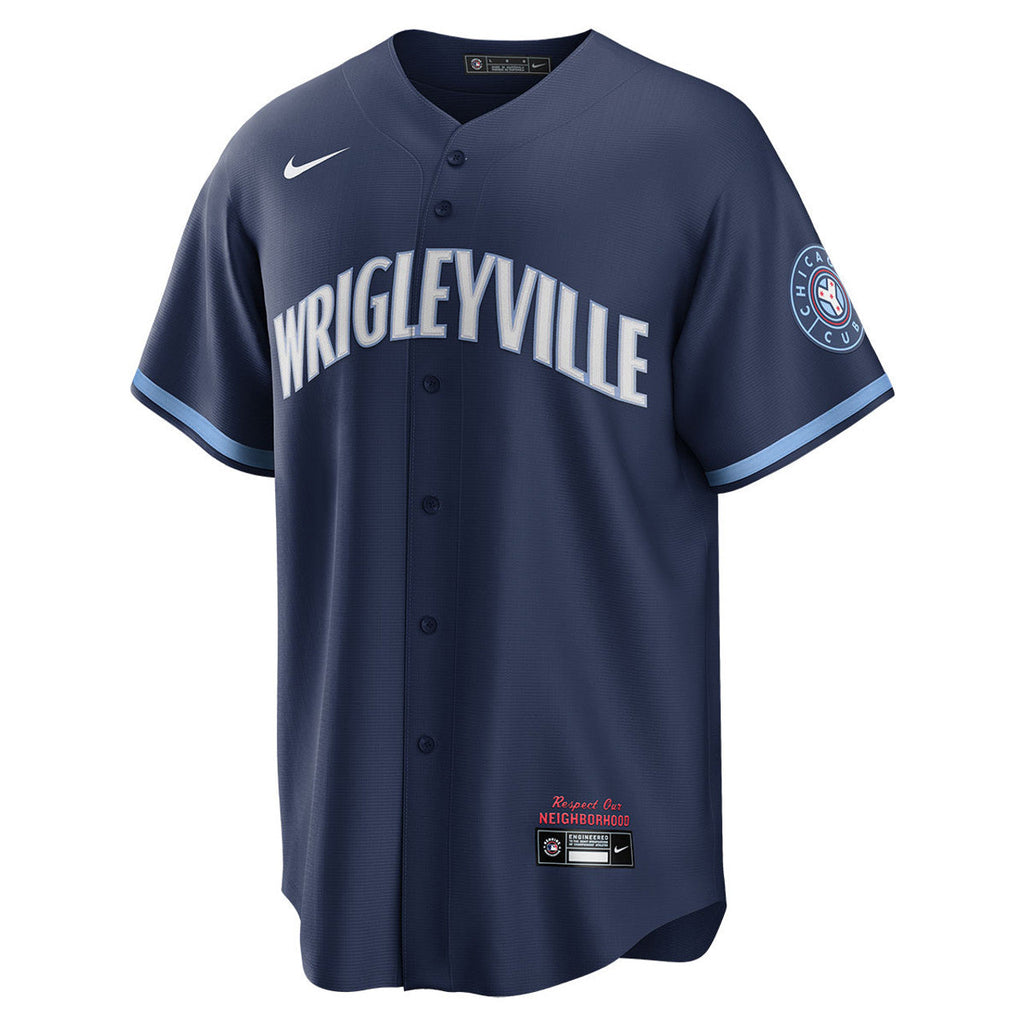 Men's Dansby Swanson Chicago Cubs  Nike Navy City Connect Premium Replica Player Jersey