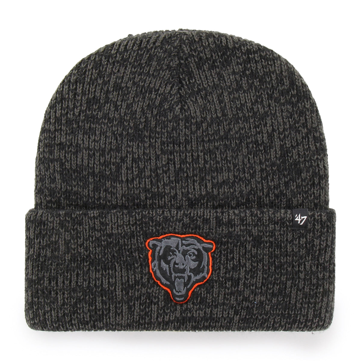Chicago Bears 47 Brand Ace Charcoal Bearhead Cuffed Knit Hat