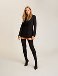 Up All Night Opaque Thigh-High
