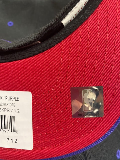 Men's Mitchell & Ness Purple/Black Toronto Raptors Hardwood Classics Reload 2.0 Fitted Hat