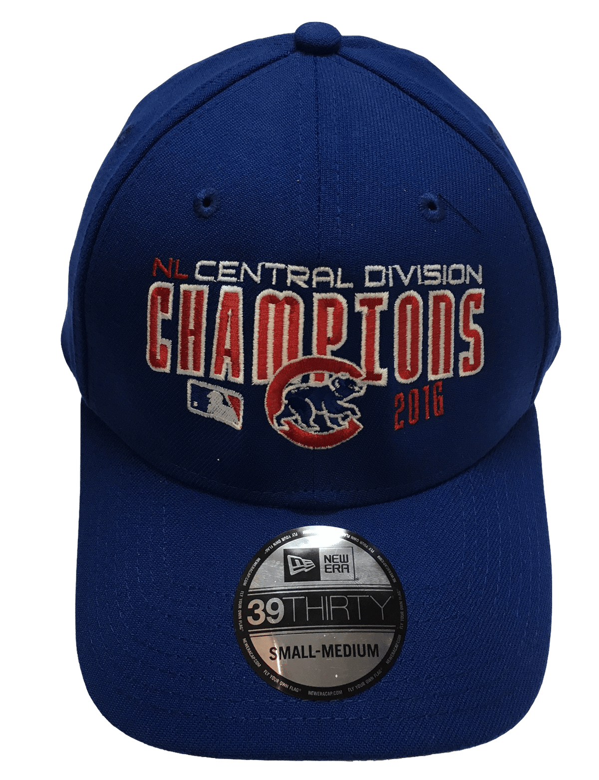 Men's Chicago Cubs 2016 NL Central Division Champions New Era Royal MLB Team 39THIRTY Flex Hat