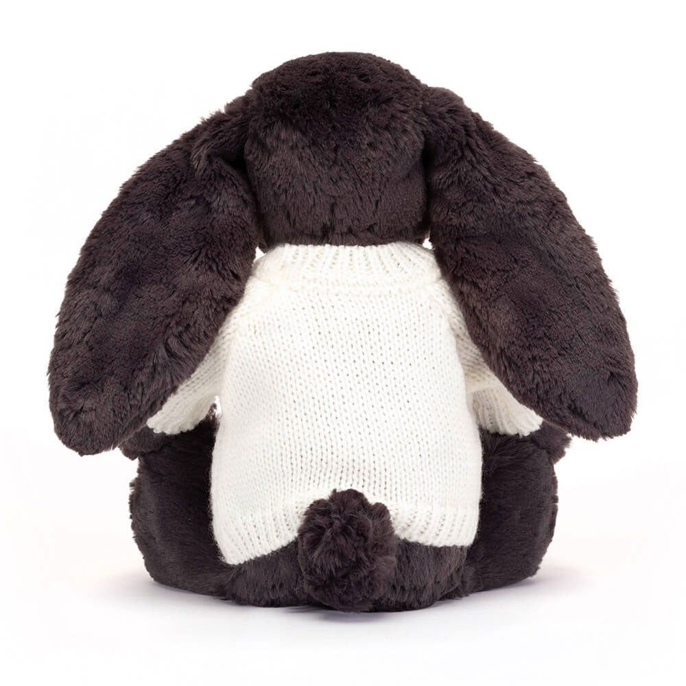 Bashful Inky Bunny with Personalised Cream Jumper