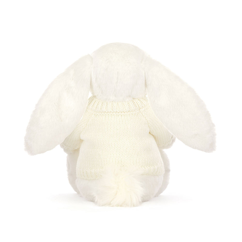 Bashful Luxe Bunny Luna with Personalised Cream Jumper