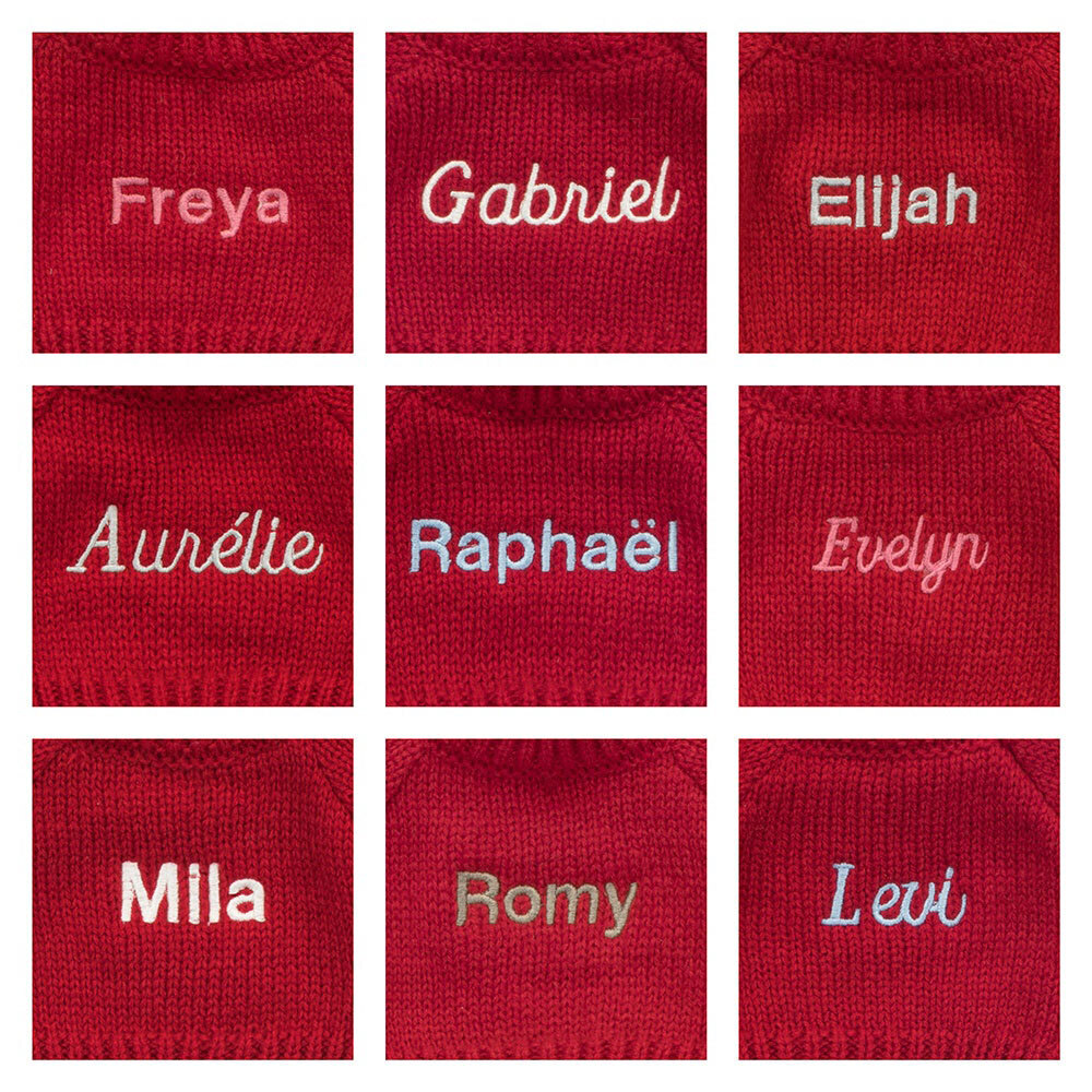 Bashful Blush Bunny with Personalised Red Jumper