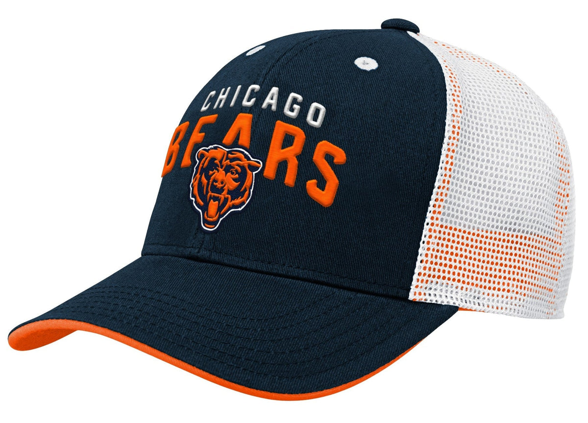 Youth Chicago Bears Navy Core Lock-Up Pre-Curved Snapback Hat