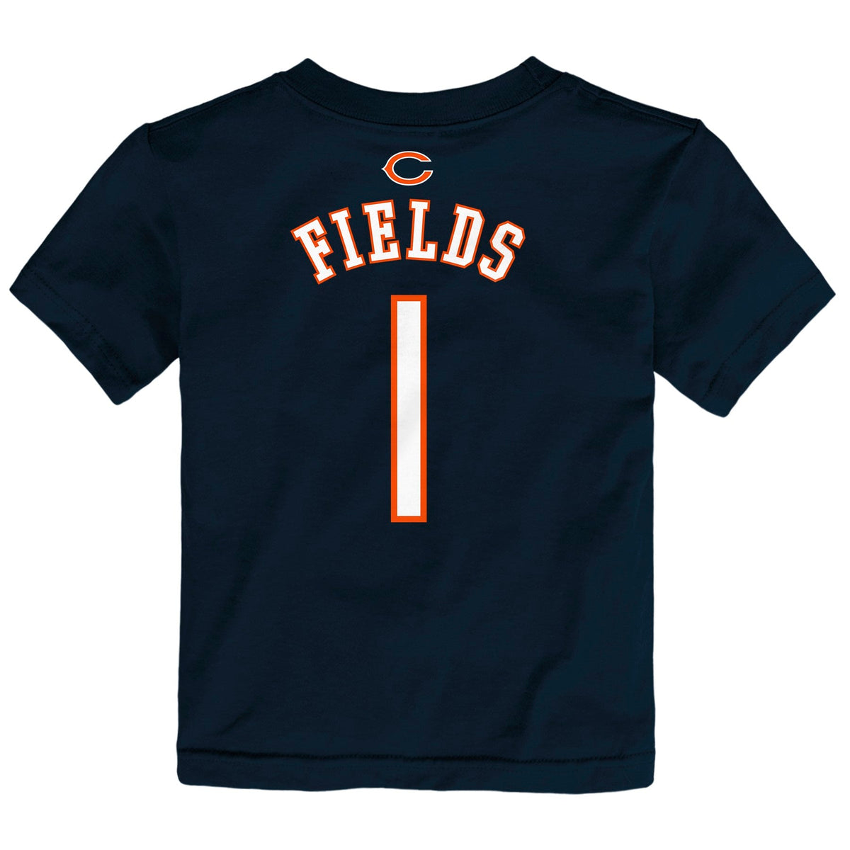 Toddler Justin Fields Chicago Bears Navy Mainliner Name And Number Shirt