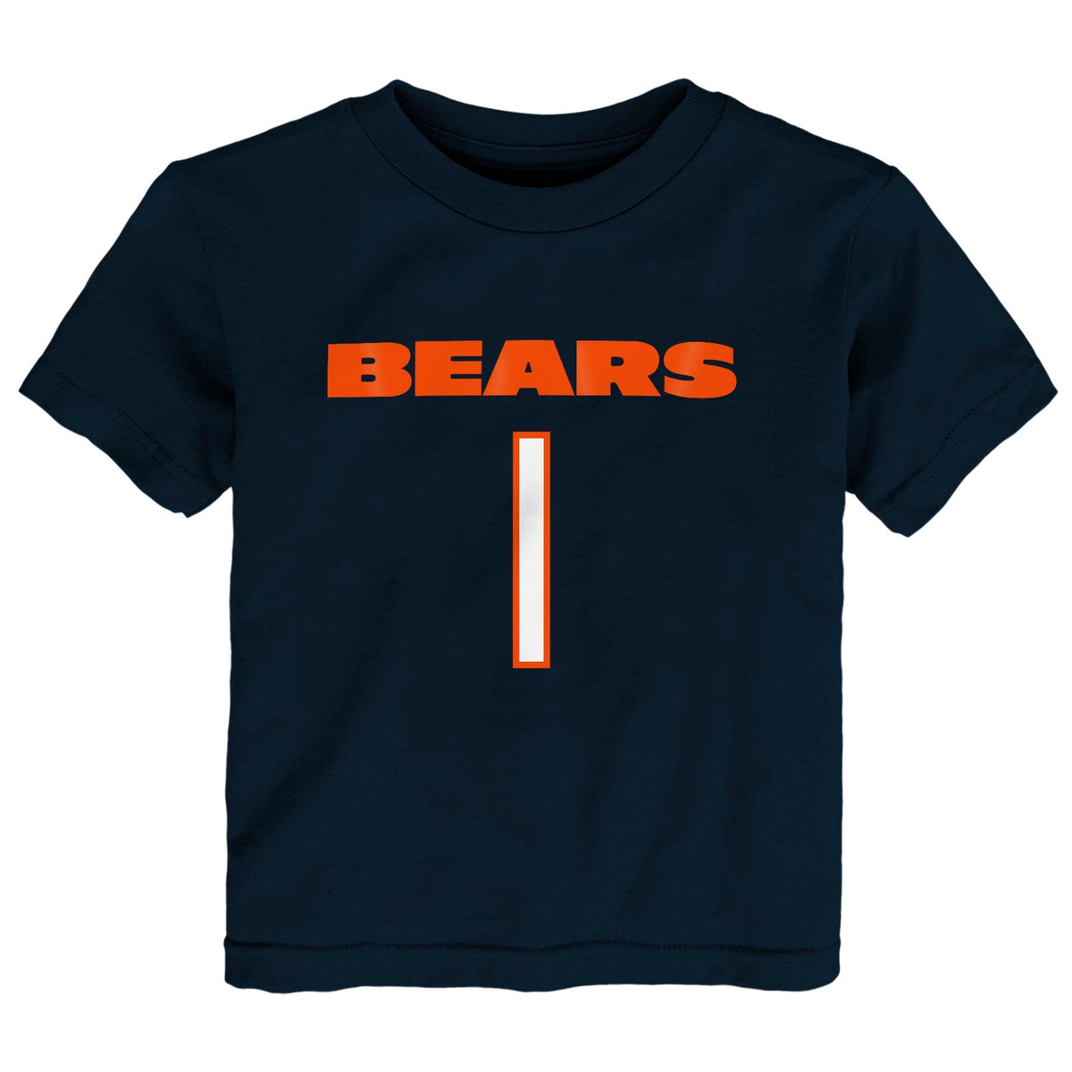 Toddler Justin Fields Chicago Bears Navy Mainliner Name And Number Shirt