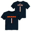 Toddler Justin Fields Chicago Bears Navy Mainliner Name And Number Shirt