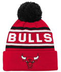 Youth Chicago Bulls Red NBA Cuff Pom Knit
