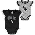 Infant Girls MLB Chicago White Sox Scream and Shout Short Sleeve 2 Pack Creeper Set